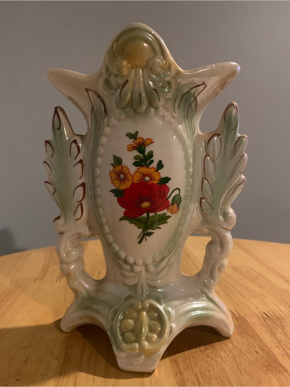 Vintage Pearlescent Lusterware Flower Vase
